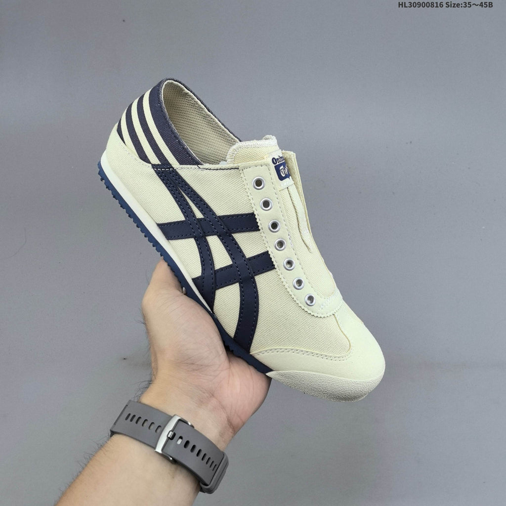 Onitsuka Tiger Mexico 66 SD Paraty Slip-On Trainers, Cream/Navy - product image from the listing.