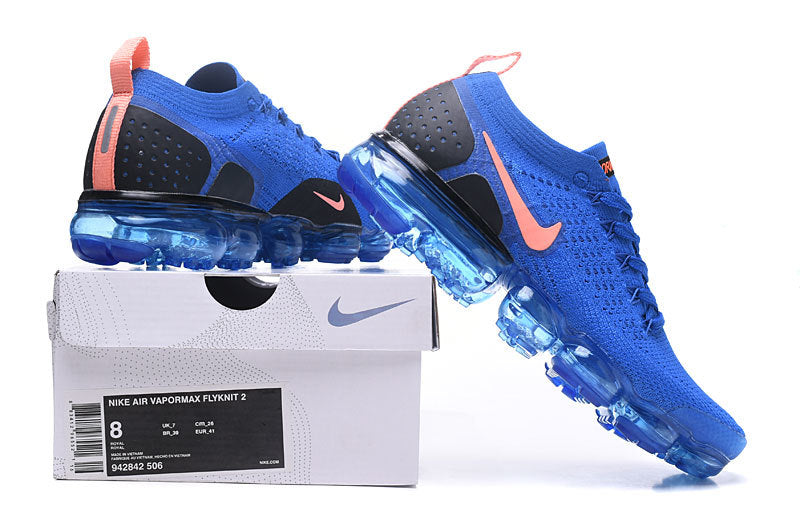 Nike Air VaporMax Flyknit 2 Sneakers in Royal Blue 942842-506 - product image from the listing.