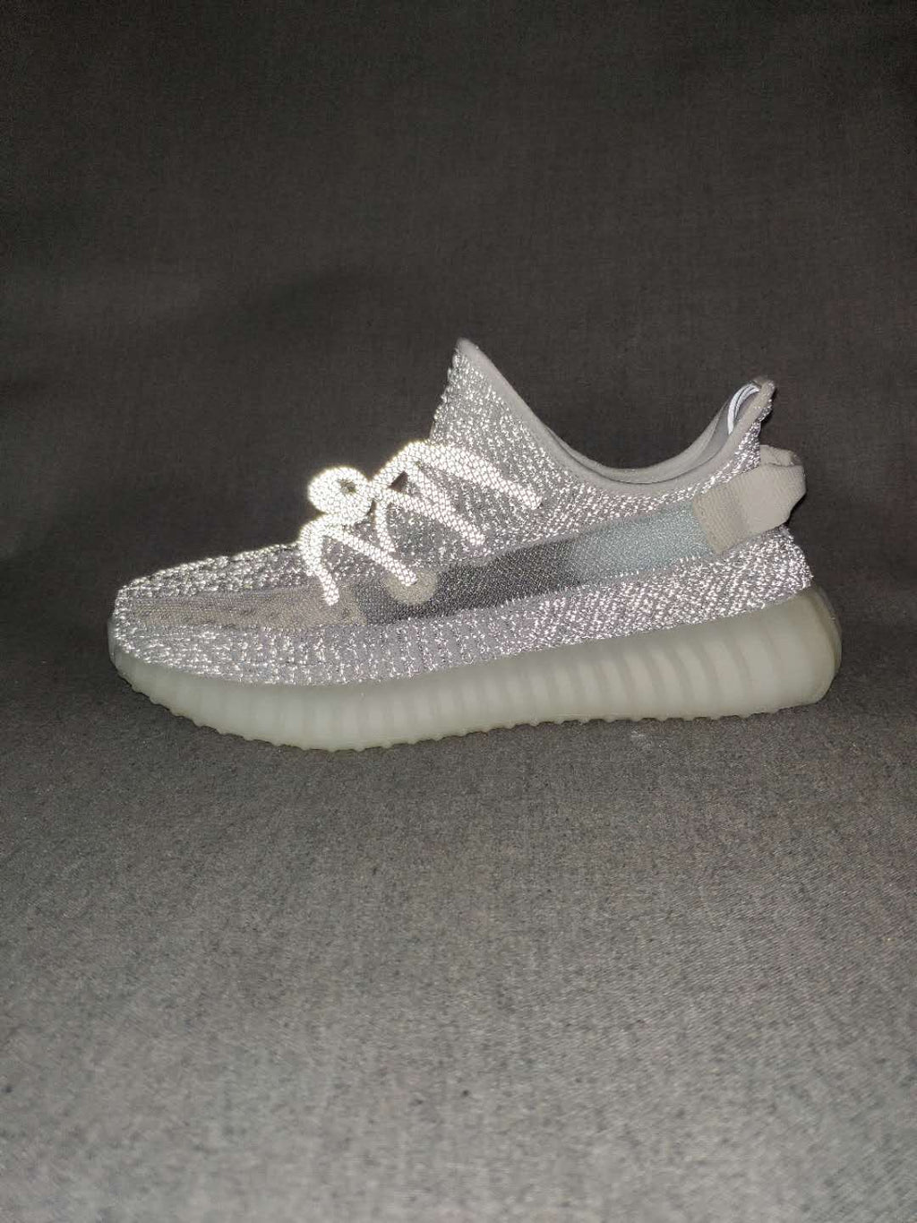 Yeezy Boost 350 V2 Sneakers in Gray Knit - product image from the listing.