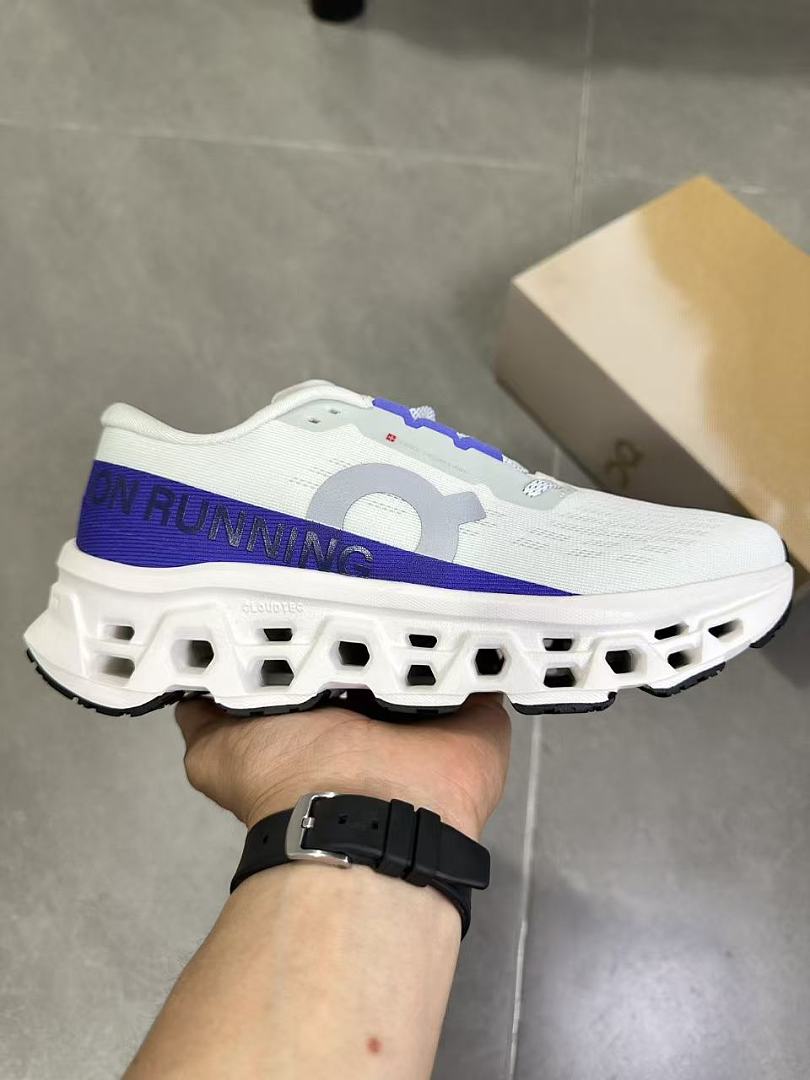 White and Purple On Running Sneakers - product image from the listing.