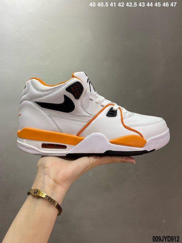 Nike Air Flight 89 Sneakers in White Orange Black - product image from the listing.