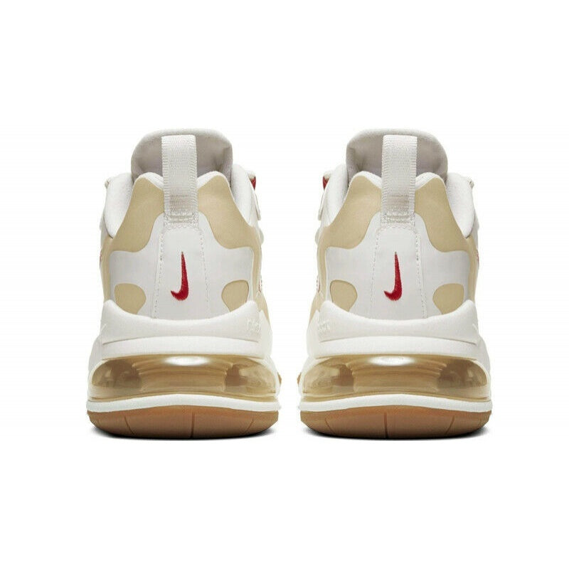 Nike Air Max 270 React CQ0208-101 Sneakers, in Cream and Tan - product image from the listing.