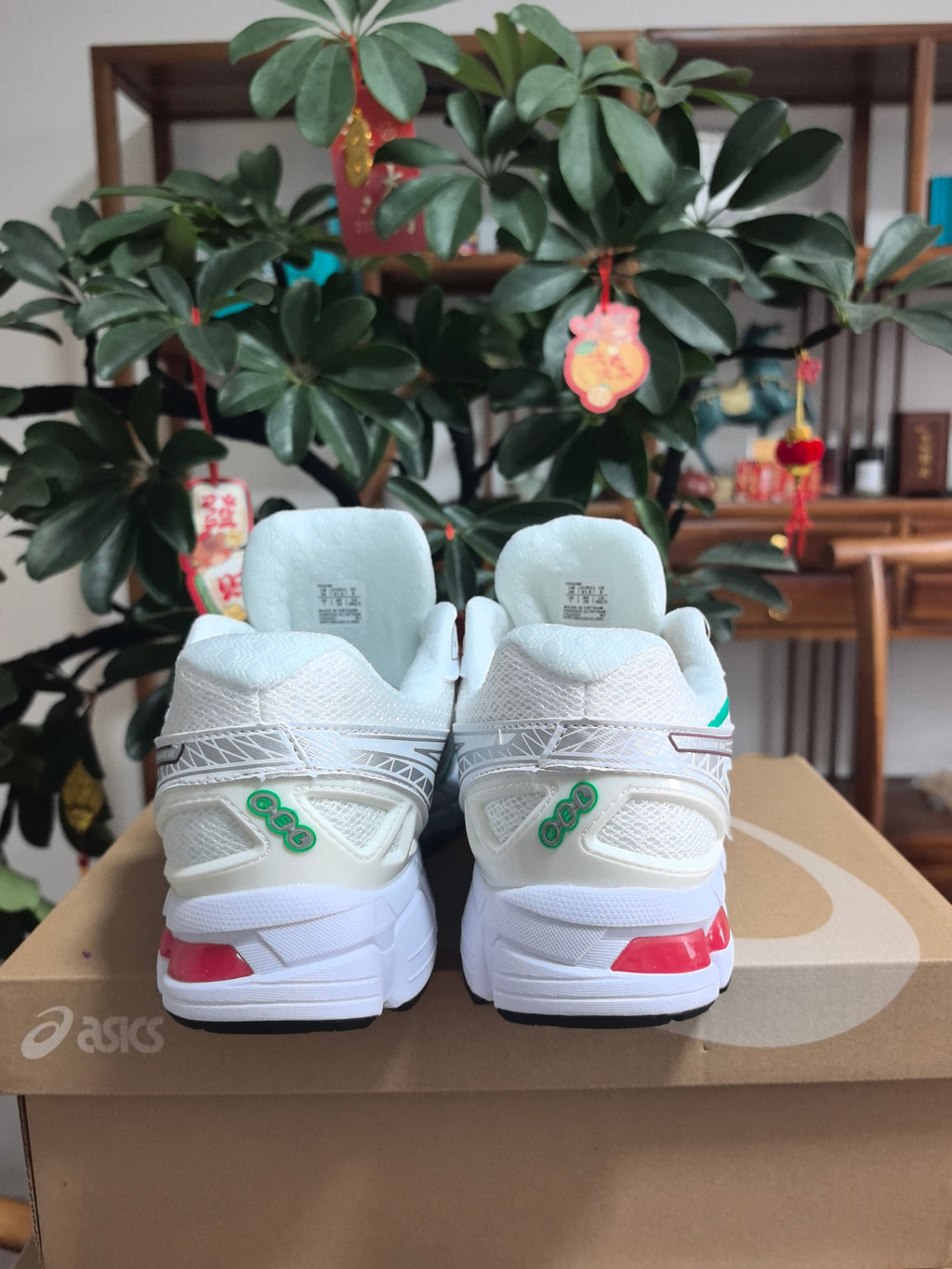 ASICS N12 Running Shoes in White and Green - product image from the listing.