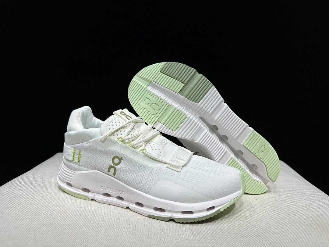 On Cloudnova 2 Trainers in White and Sage - product image from the listing.
