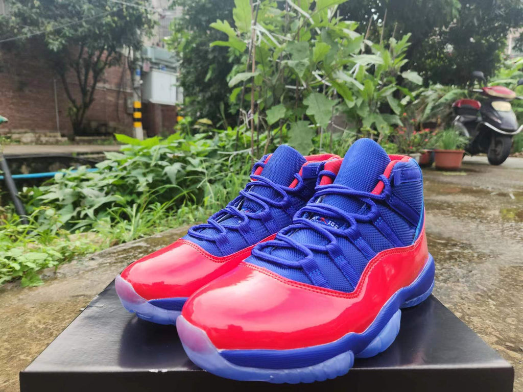 Air Jordan 11 Retro in Royal Blue/Red - product image from the listing.