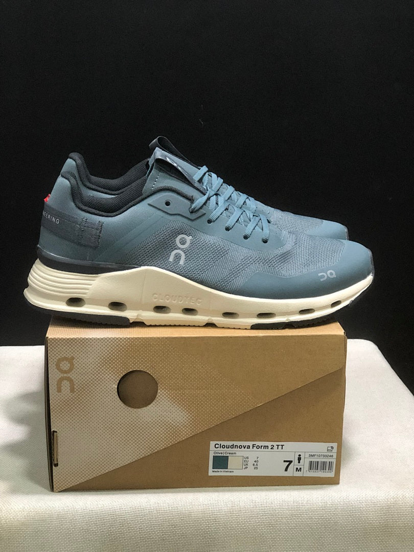 Blue and Cream On Cloudnova Form 2 Sneakers - product image from the listing.