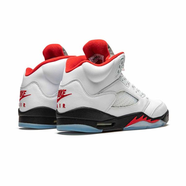 "Fire Red Silver Tongue" Youth Air Jordan 5 Retro GS - product image from the listing.