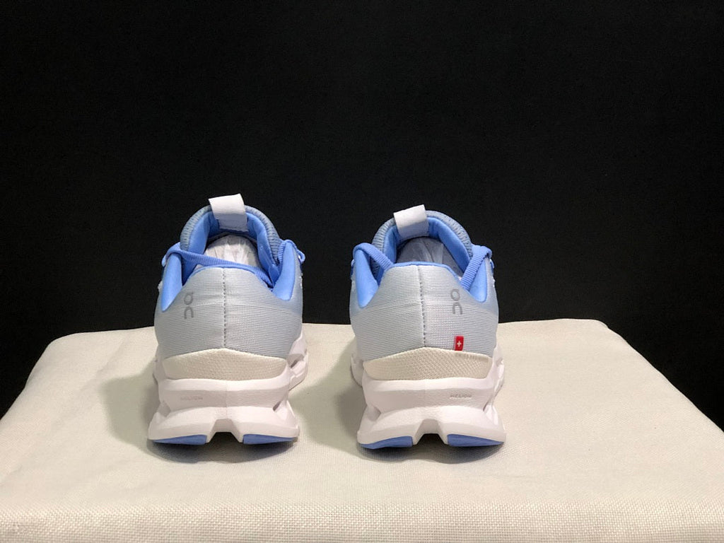 On Cloudsurfer Running Shoes, Heather in White and Blue - product image from the listing.