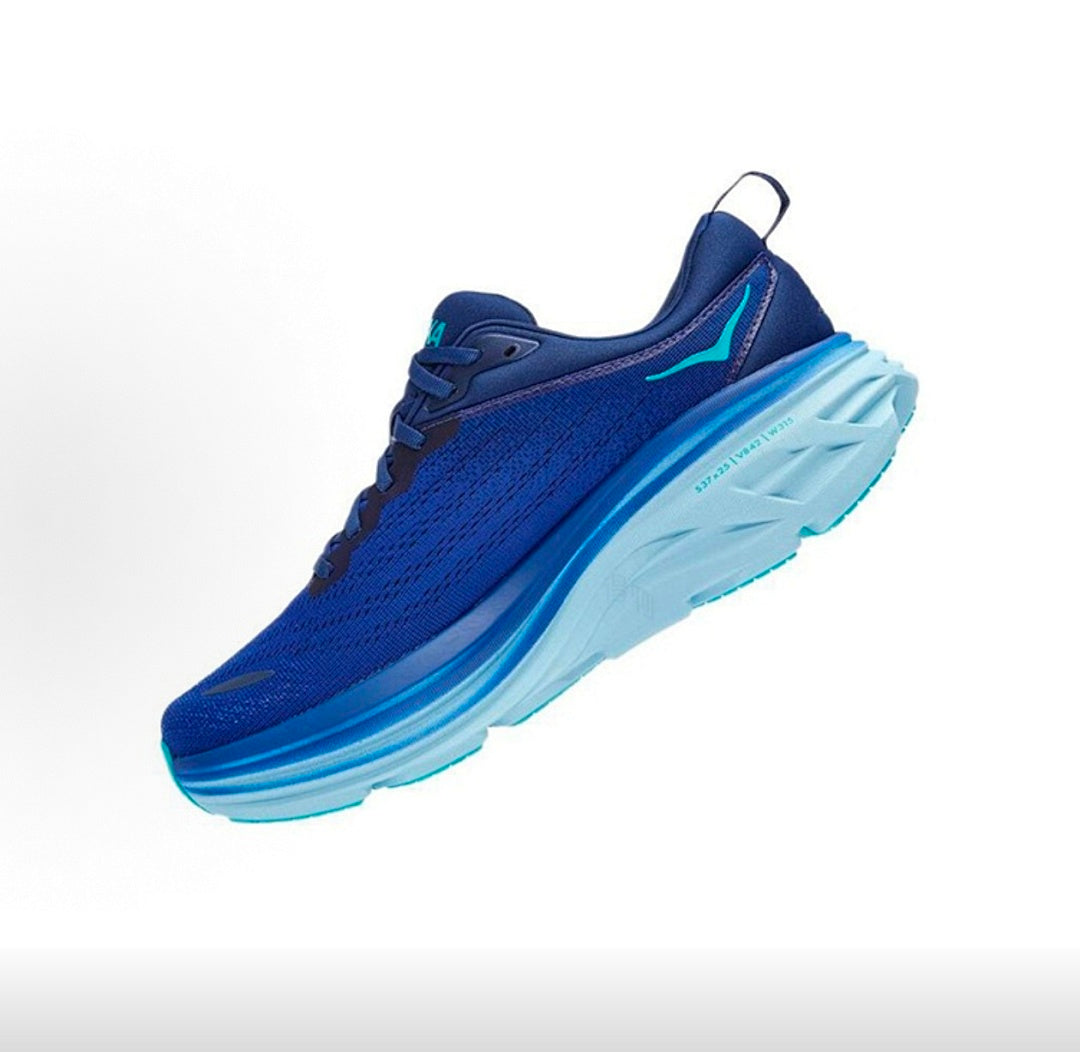 HOKA Bondi 8 Running Shoes in Blue - product image from the listing.