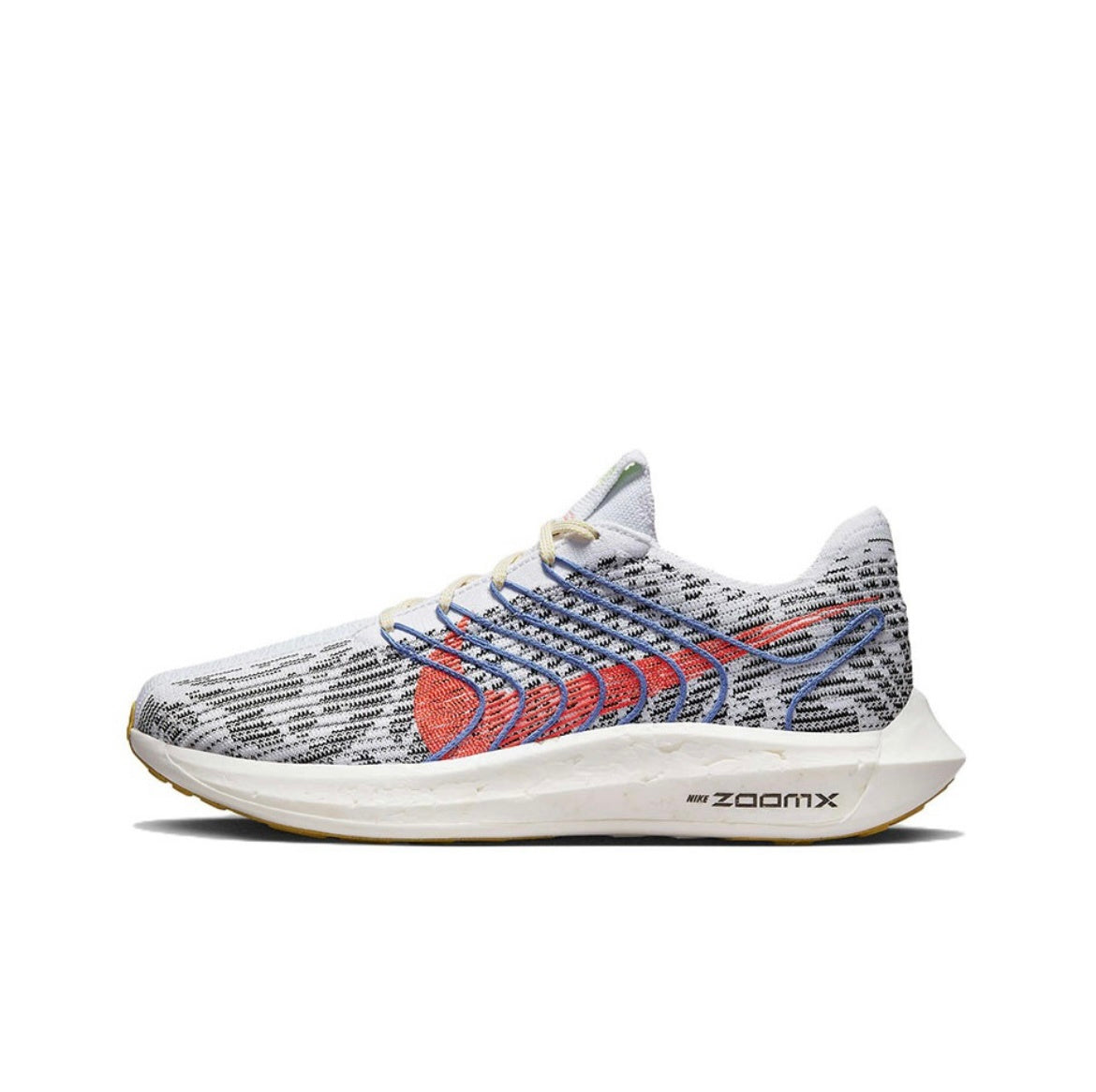 Nike Pegasus Turbo Next Nature Running Shoes in White Red DM3413-002 - product image from the listing.
