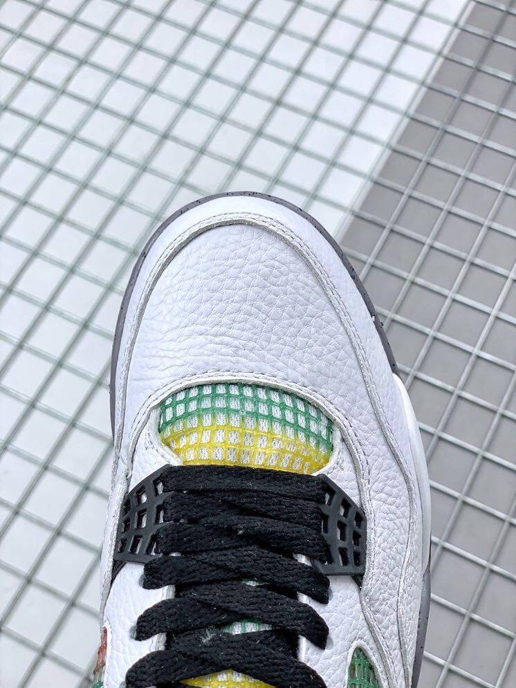 Air Jordan 4 Do the Right Thing Basketball Sneakers in White - product image from the listing.
