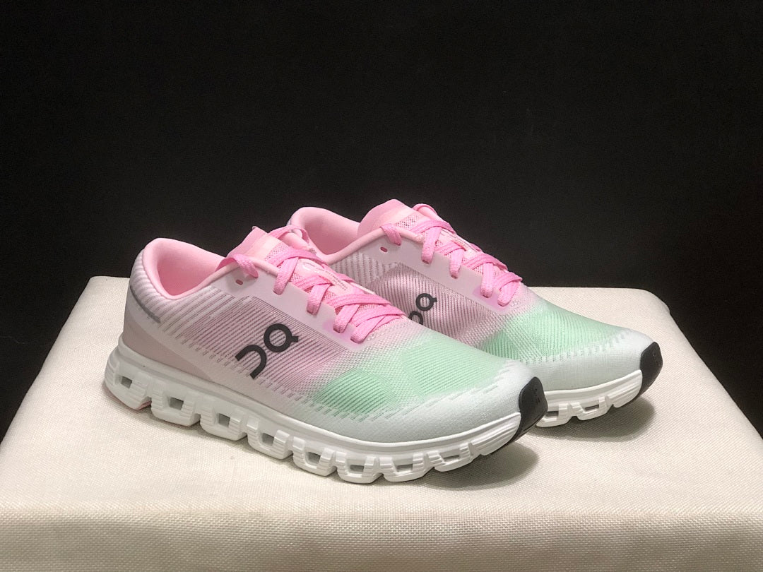 On Cloud 6 Push Sneakers in Pink, in Green and White - product image from the listing.