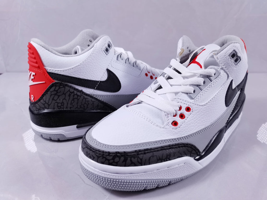 Air Jordan 3 Retro White Cement Black Sneakers - product image from the listing.