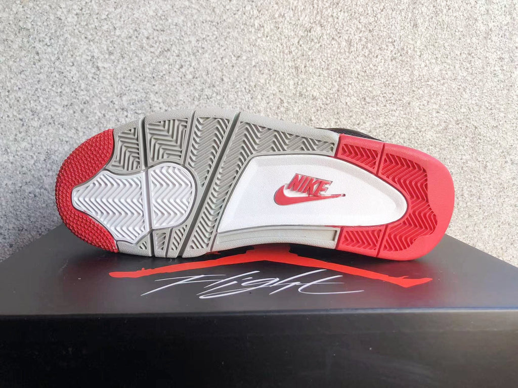 Jordan 4 High-Top Sneakers in Black Grey Red - product image from the listing.