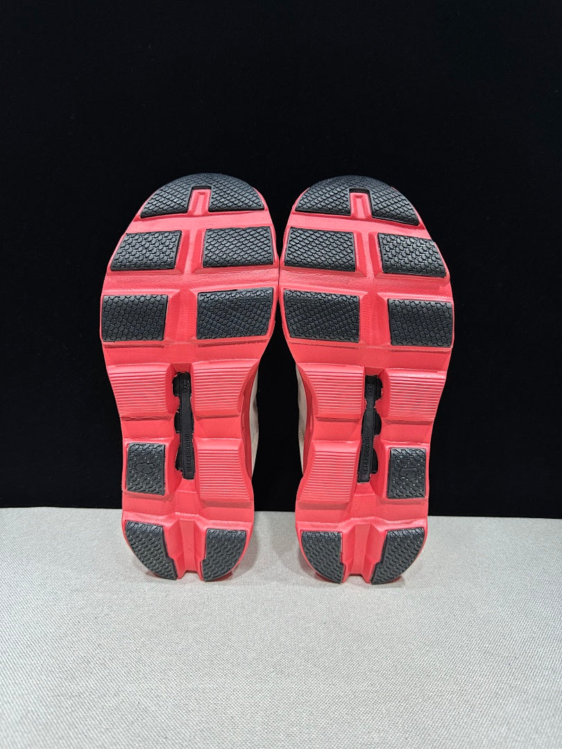 Light Gray and Coral On Cloudmonster Sneakers - product image from the listing.