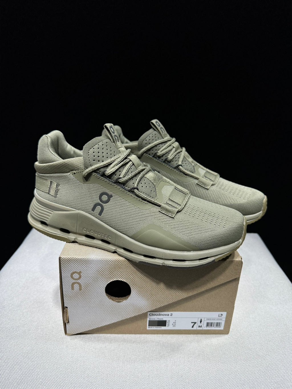 Olive Green On Cloudnova 2 Sneakers - product image from the listing.