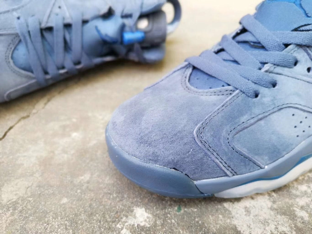 Blue 384664-400 - Jordan 6 Retro Basketball Shoes - product image from the listing.