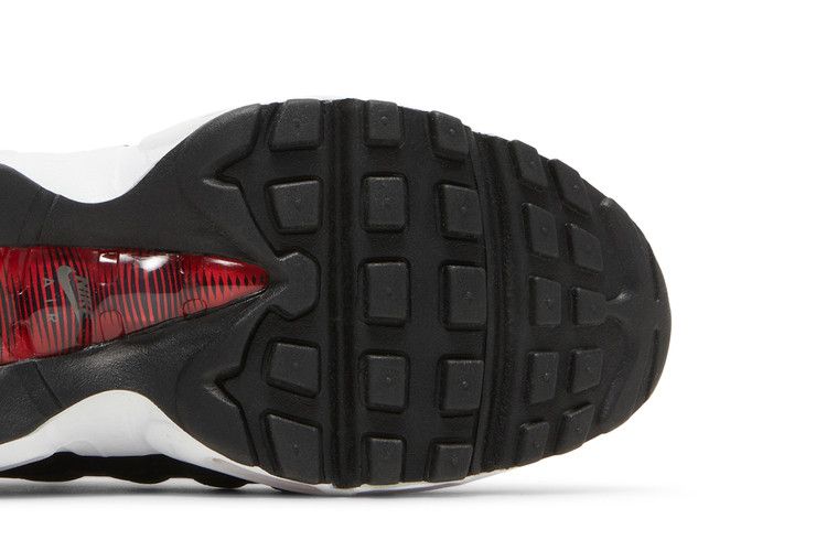 Recraft White Iron Grey University Red (GS) - Nike Air Max 95 - product image from the listing.