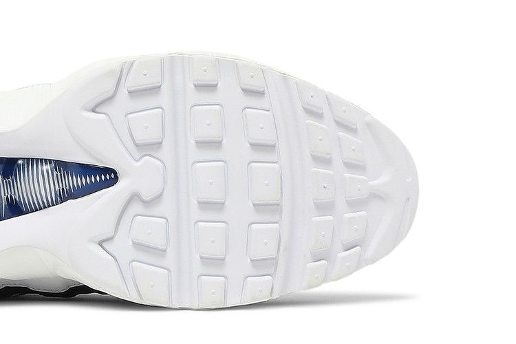 Nike Air Max 95 White Deep Royal Blue Gym in Red - product image from the listing.