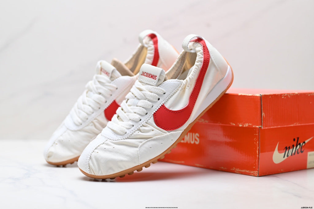 White and Red Nike x Jacquemus Low-Profile Sneakers - product image from the listing.