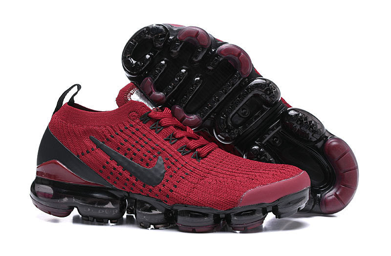 Nike Air VaporMax 2019 Sneakers in Burgundy and Black - product image from the listing.