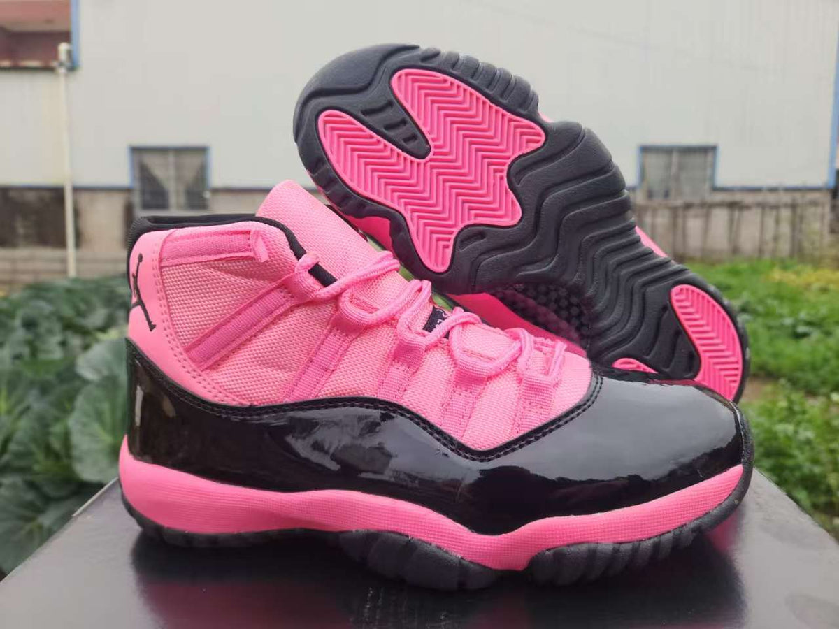 "Pink/Black" Air Jordan 11 Retro Sneaker - product image from the listing.