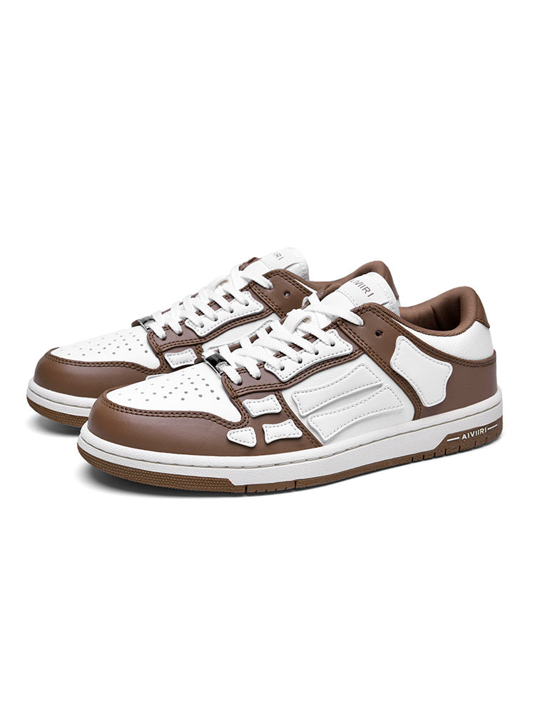 Brown and White AMIRI Low-Top Sneakers - product image from the listing.
