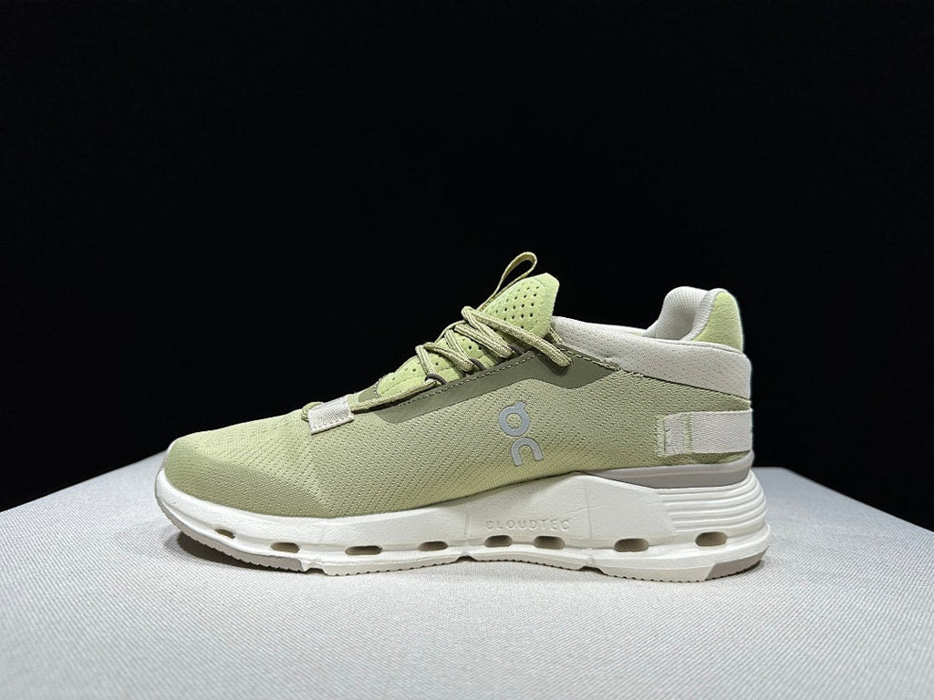 Green and White On Cloudnova 2 Sneakers - product image from the listing.