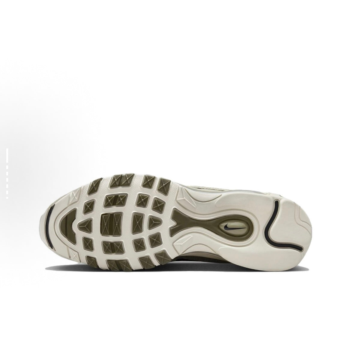 Sneakers, Olive Green and White, - Nike Air Max 97 FB9619-002 - product image from the listing.