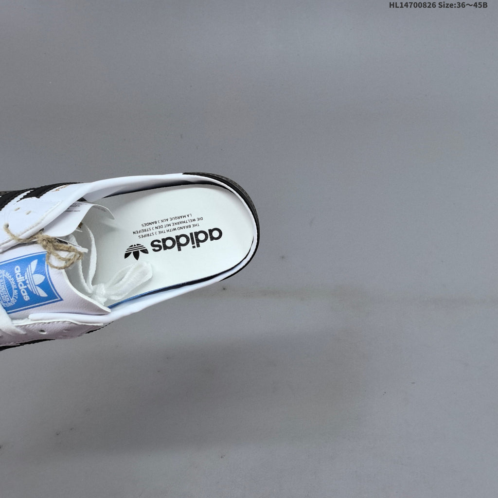 Adidas Originals Samba OG Mule Sneakers in White Black LB3814 - product image from the listing.