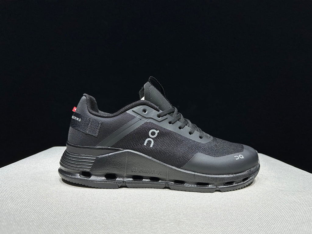 On Cloudnova Form 2 TT Trainers in Black and Eclipse - product image from the listing.