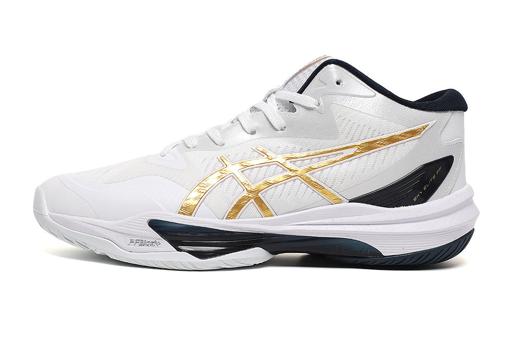 ASICS Sky Elite FF Volleyball Shoes in White Gold - product image from the listing.