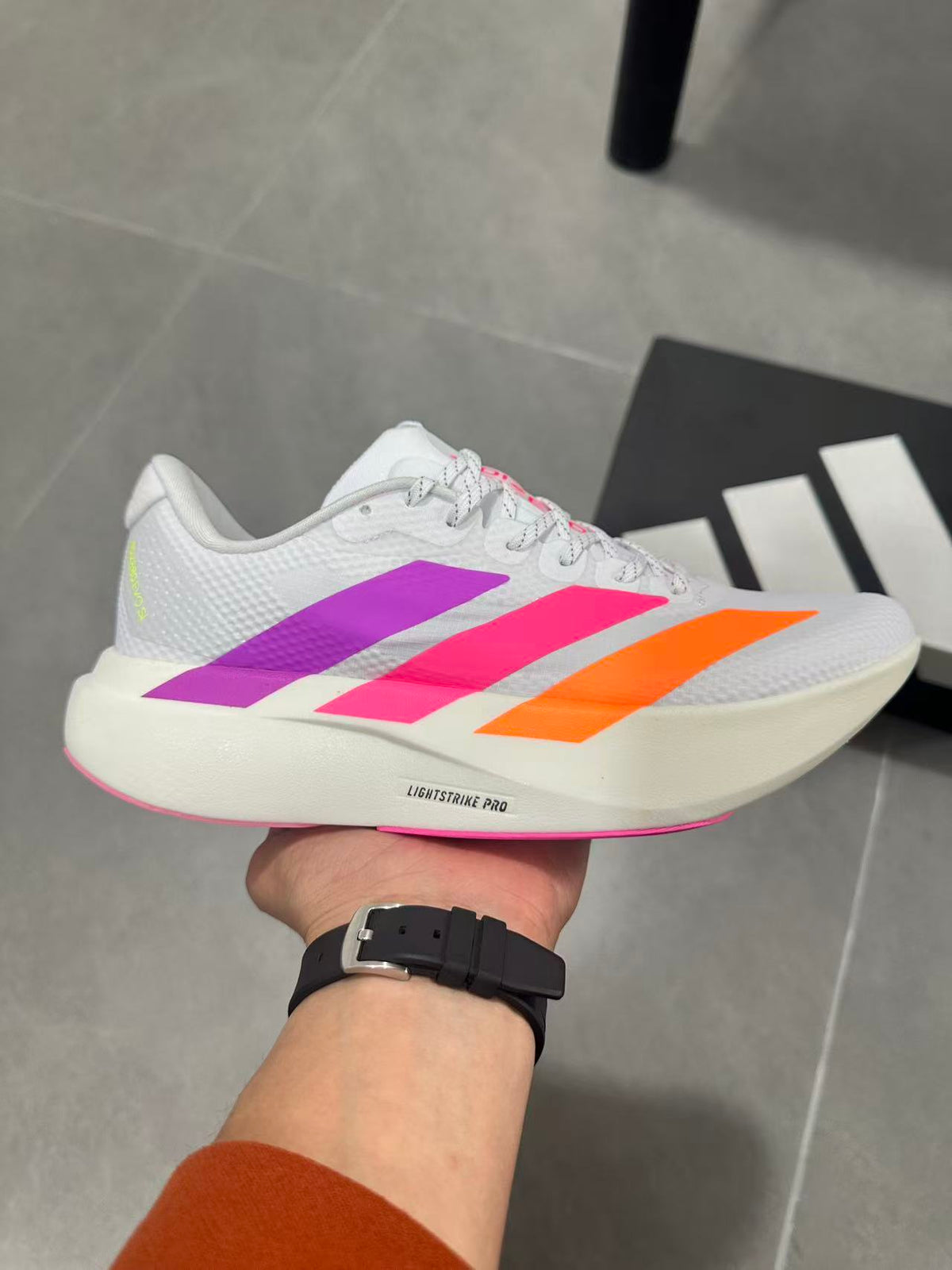 Nike Lightstrike Pro Running Shoes in White Pink Orange KI4450 - product image from the listing.