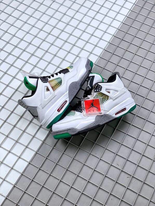 Air Jordan 4 Do the Right Thing Basketball Sneakers in White - product image from the listing.