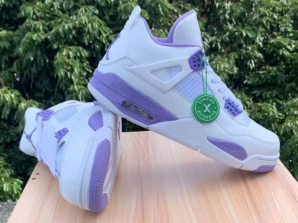 "White Purple" Air Jordan 4 Retro - product image from the listing.