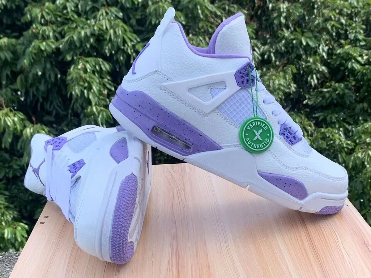 "White Purple" Air Jordan 4 Retro - product image from the listing.