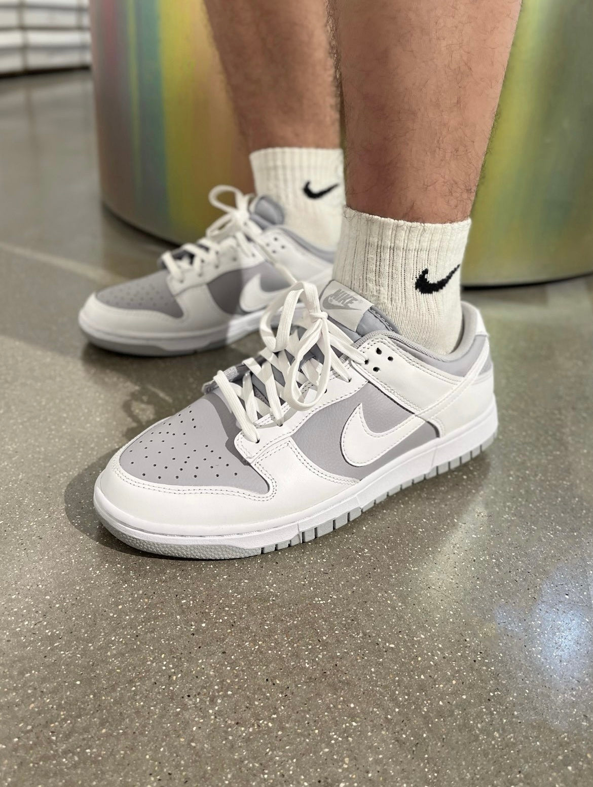 Nike Dunk Low Retro Trainers, Wolf Grey/White, DJ6188-003 - product image from the listing.