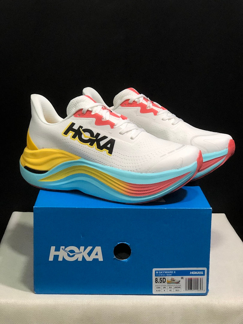 HOKA Skyward X Shoes for Running, White Multi-Color - product image from the listing.