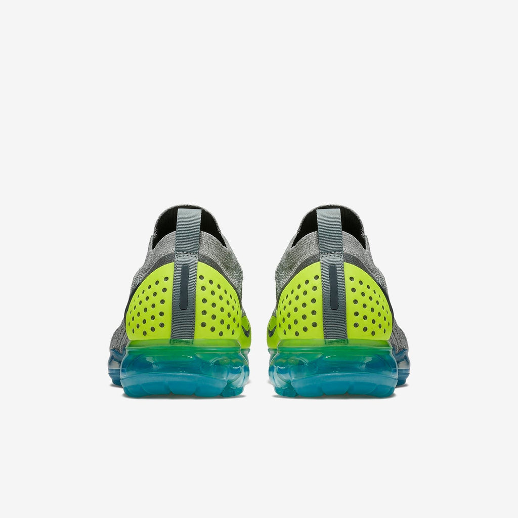 Nike Air VaporMax Flyknit MOC 2 Sneakers in Grey Volt - product image from the listing.
