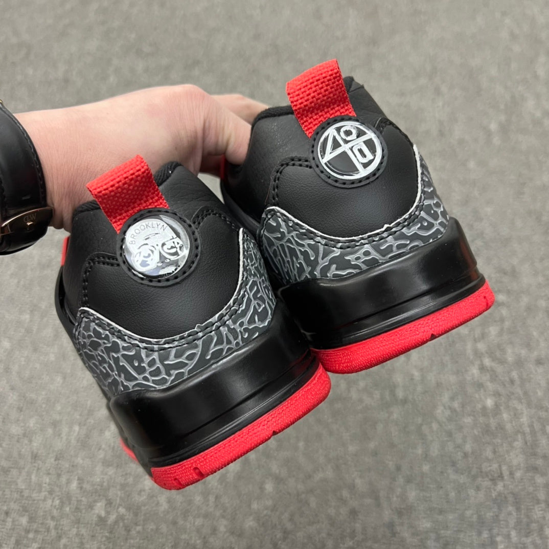 Air Jordan 3.5 Spizike Low in Black Red - product image from the listing.
