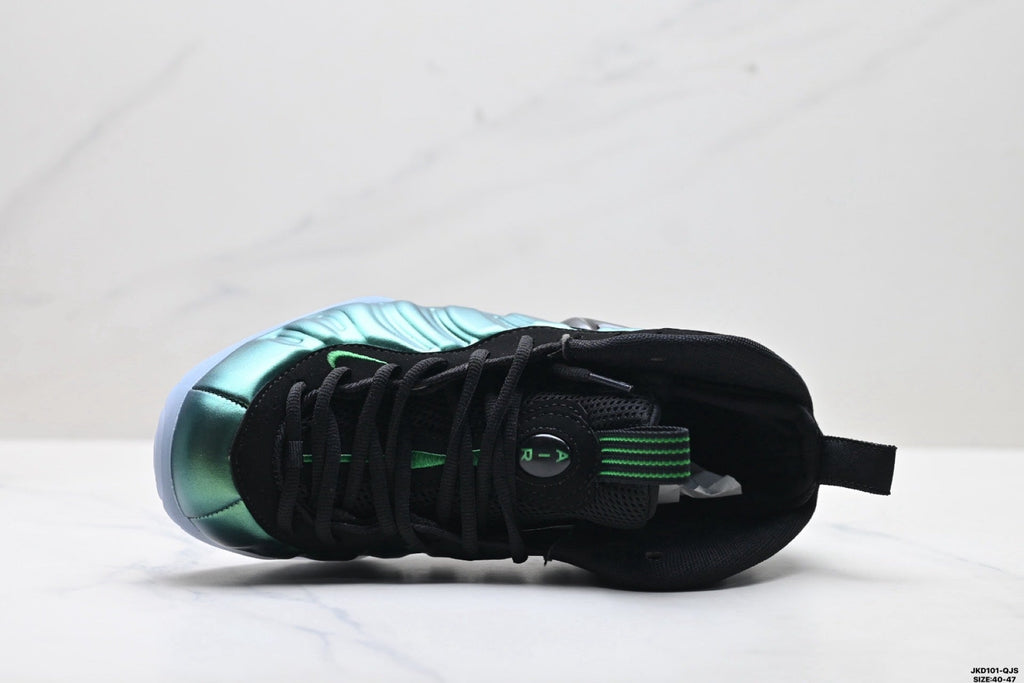 Nike Air Foamposite One Huarache Sneakers in Black Green - product image from the listing.