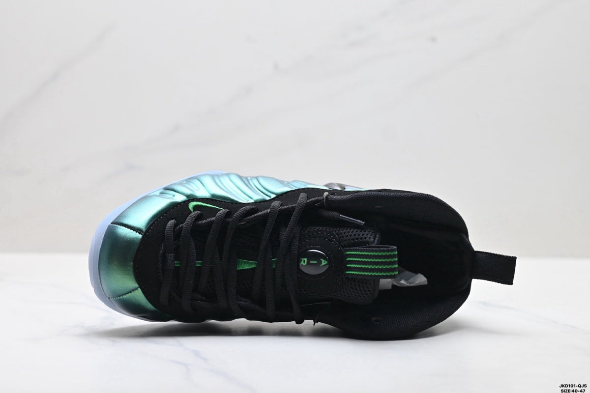 Nike Air Foamposite One Huarache Sneakers in Black Green - product image from the listing.