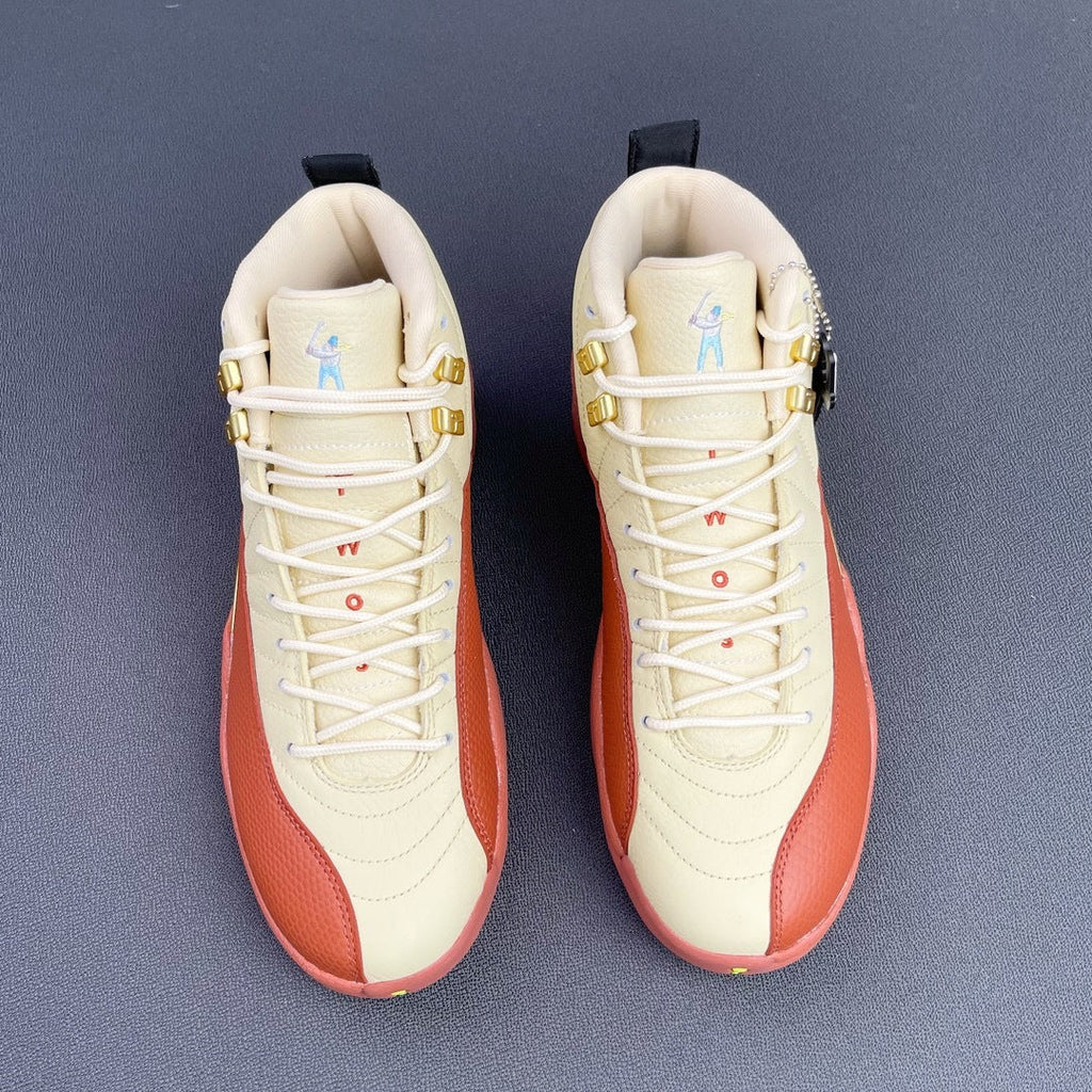 Jordan 12 Retro Eastside Golf Sneakers in Cream Brown DV1758-108 - product image from the listing.