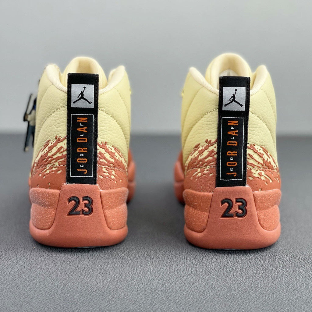 Jordan 12 Retro Eastside Golf Sneakers in Cream Brown DV1758-108 - product image from the listing.