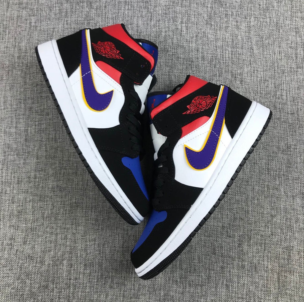 Air Jordan 1 Mid What The Sneakers in Multicolor 852542-005 - product image from the listing.