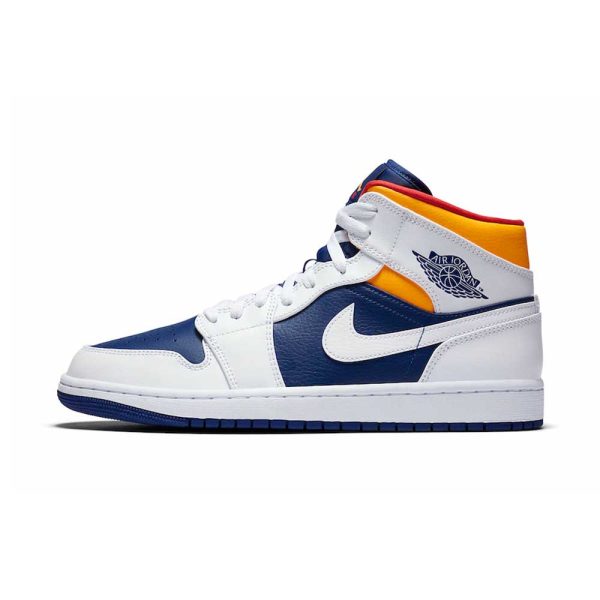 Air Jordan 1 Mid 'White Deep Royal Blue' - product image from the listing.