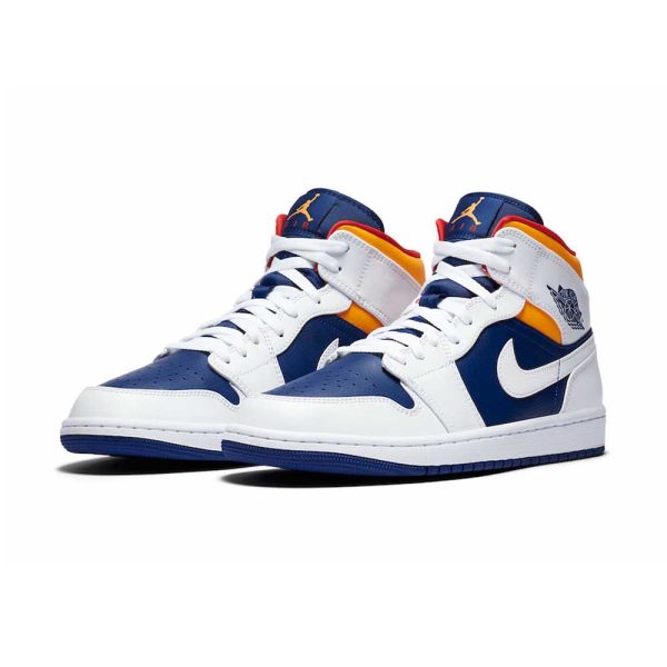 Air Jordan 1 Mid 'White Deep Royal Blue' - product image from the listing.