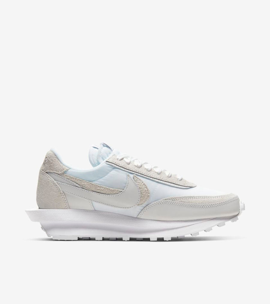Nike x sacai LDV Waffle White Nylon Trainers BV0073-101 - product image from the listing.