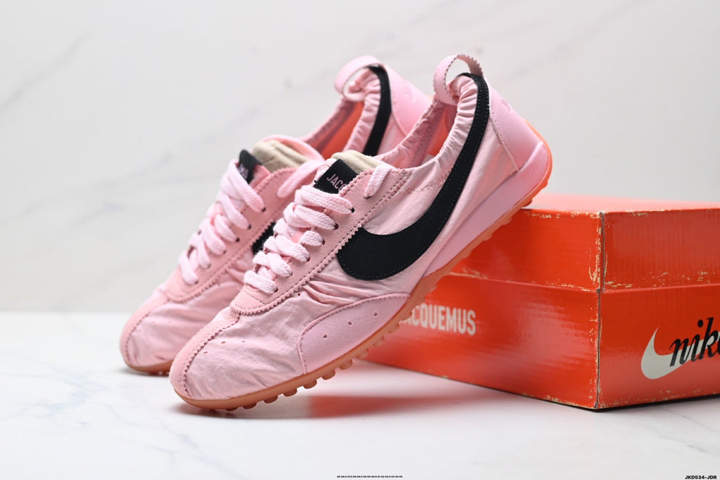 Pink and Black Nike Jacquemus Low-Profile Sneakers - product image from the listing.
