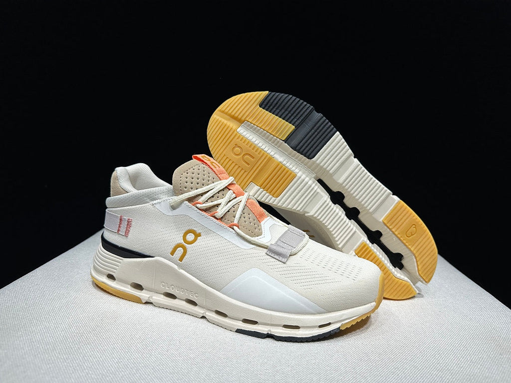 Ivory and Orange On Cloudnova 2 Sneakers - product image from the listing.